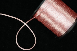 Round Satin Cord, Pink, 1/16 Inch x 50 Yards (1 Spool) SALE ITEM